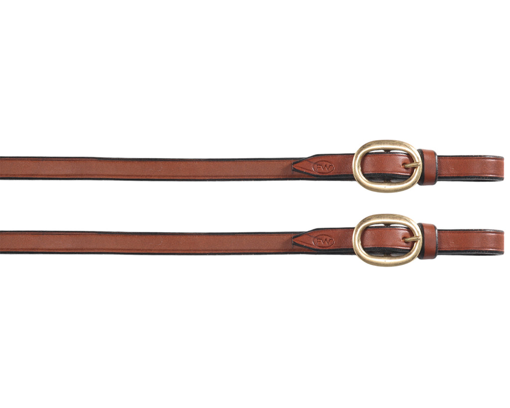 Fort Worth Barcoo Reins - 5/8" X 6' made with chestnut leather