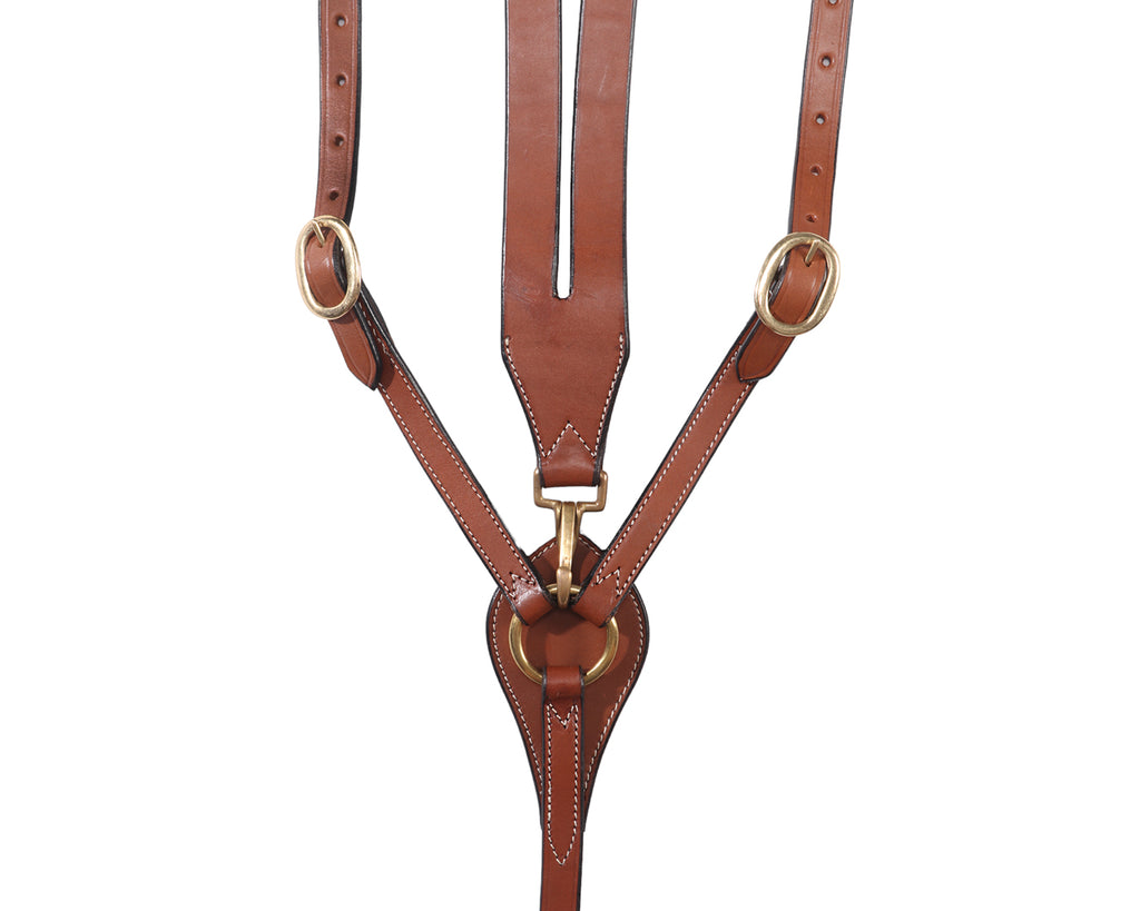 Fort Worth 5/8" Stockman's Breastplate- Chestnut Leather