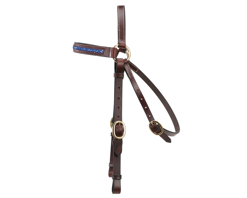 Fort Worth Barcoo Bridle Brown - Blue Browband