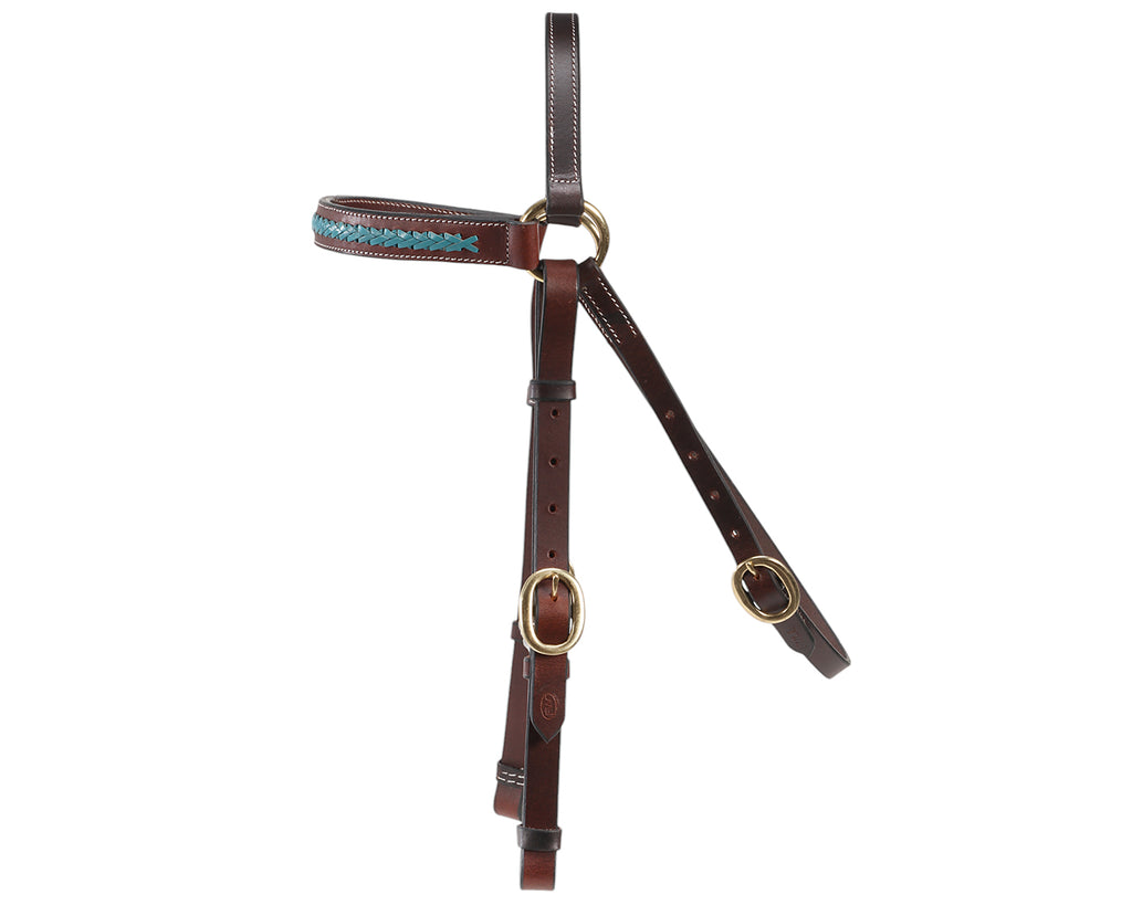 Fort Worth Barcoo Bridle Brown -  Turquoise Browband