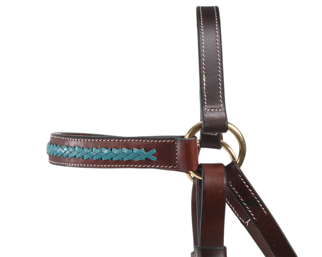 Fort Worth Barcoo Bridle Brown -  Turquoise Browband