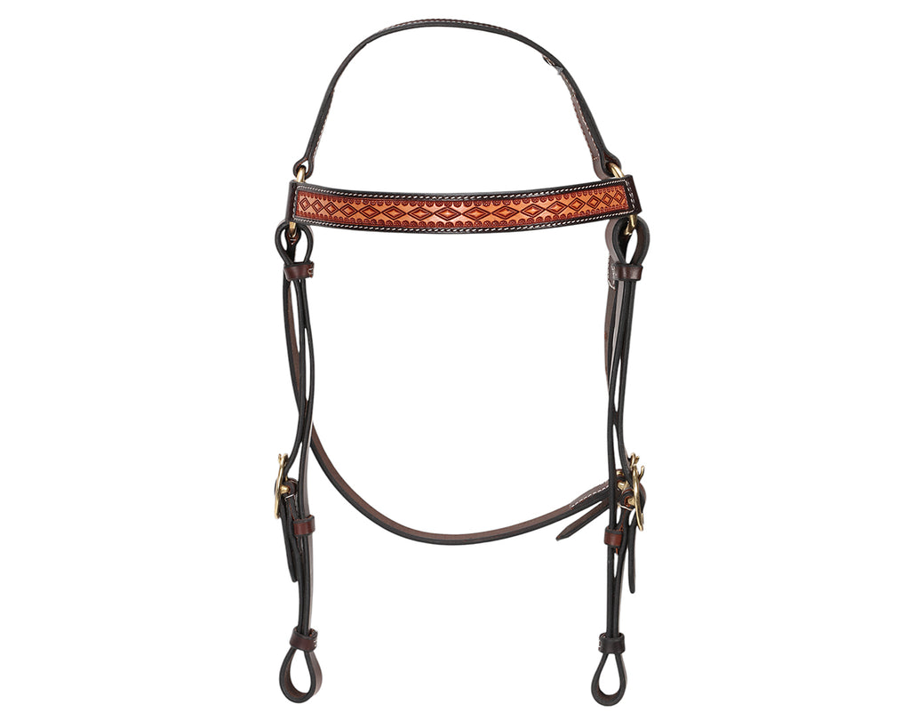 Fort Worth Barcoo Bridle with Tooled Brow