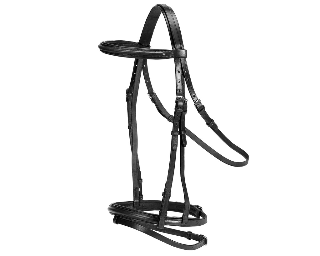 Discover the epitome of elegance and performance with the Landsborough Snaffle Bridle from Greg Grant Saddlery. Impeccably designed, this bridle combines timeless style with superior quality. Featuring a simple yet elegant plain brow-band and noseband, it allows your horse's natural beauty to shine while ensuring a comfortable fit. Shop now and experience the unparalleled craftsmanship of the Landsborough Snaffle Bridle
