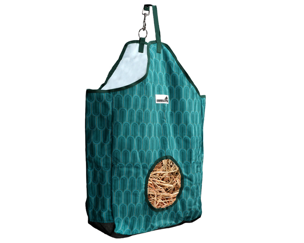 Showmaster Hay Bag Feeder - Art Deco Limited Edition with sturdy ring attachments make it secure and easy to hang