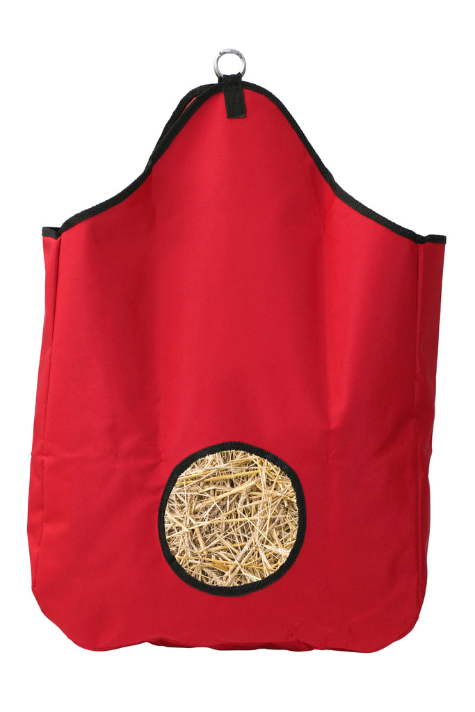 GG Hay Bag Feeder Red for feeding hay to horses and ponies
