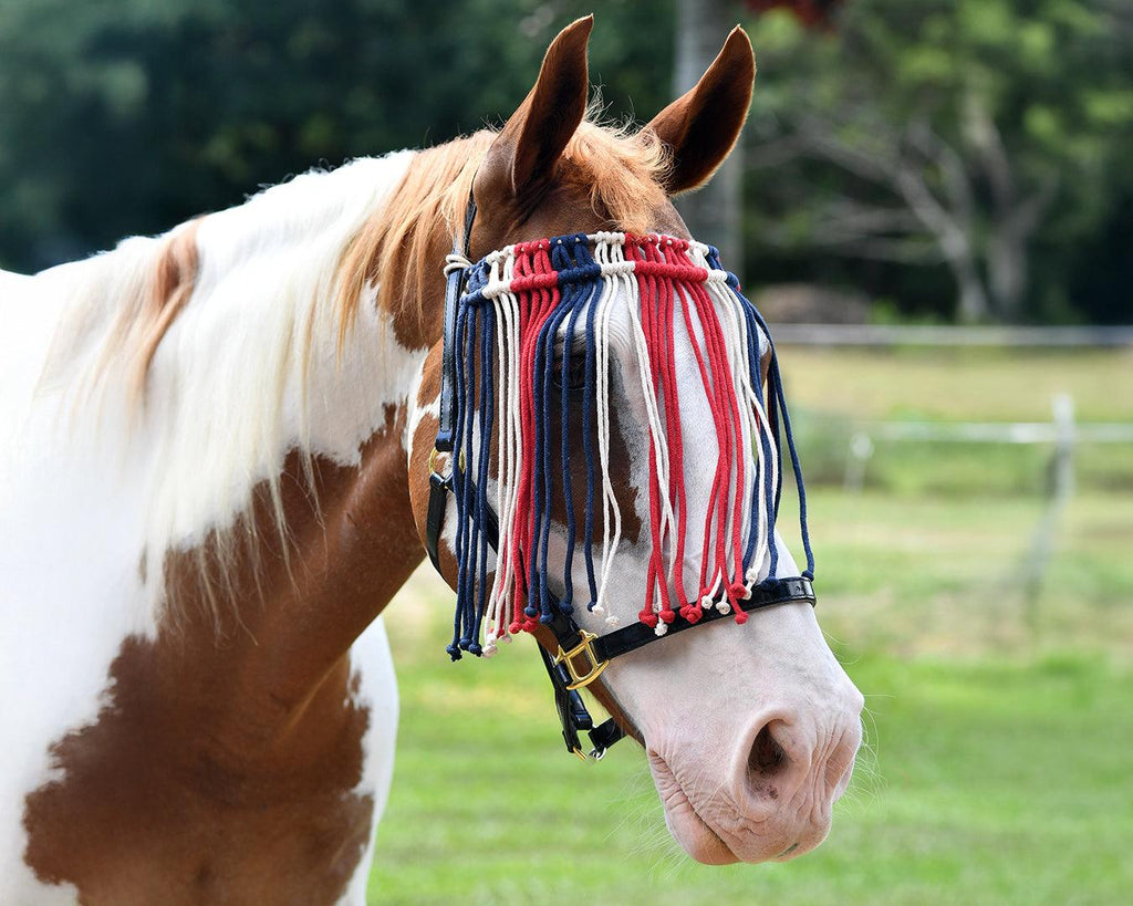 Waxed String Flyveil - Red, White & Blue