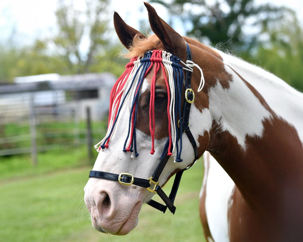Waxed String Flyveil - Red, White & Blue