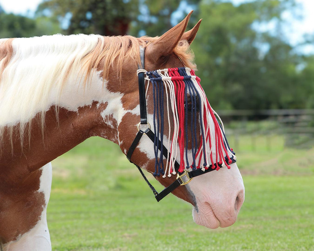 Waxed String Flyveil - Red, White & Blue