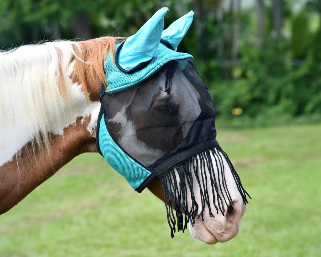 Horsemaster Fly Mask with Ears & Nose Fringe