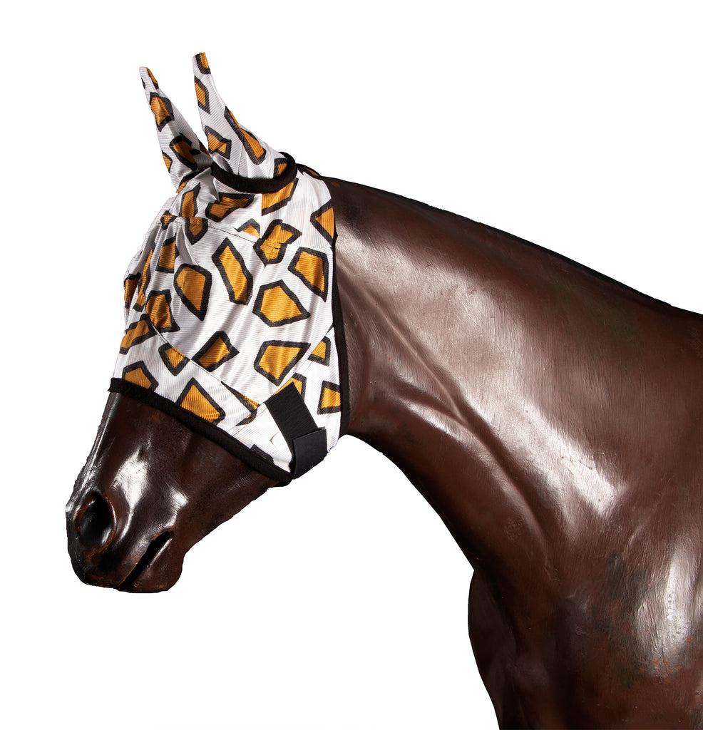 Kool Master  Mesh Fly Mask in Giraffe Pattern