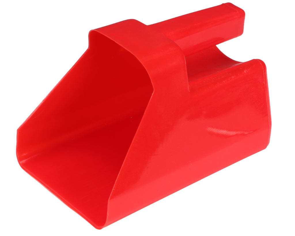 Super Feed Scoop in Red Plastic - everyday tool for horse owners