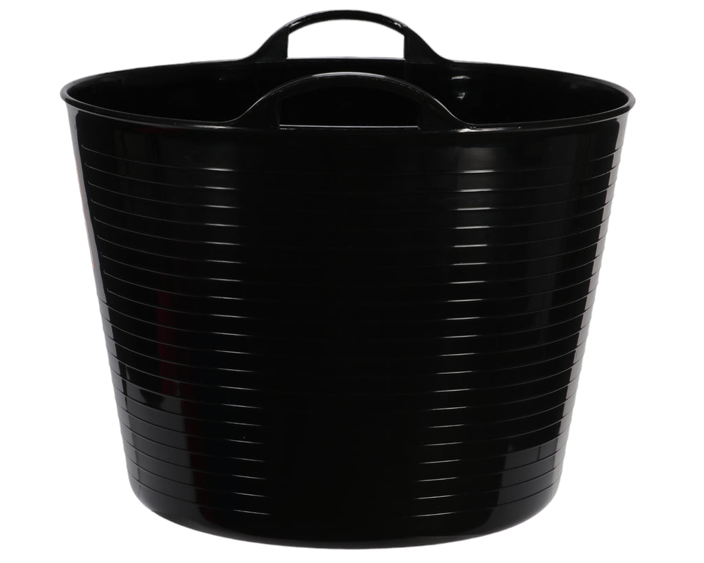 Tuffys Unbreakable Tub 42L in Black - a great tub to take to shows or events to store feed or use as a water trough