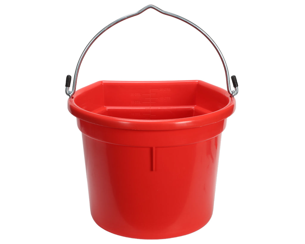 Showmaster Flat Back Bucket - Heavy Duty suitable for Stable Use with Horses and Ponies