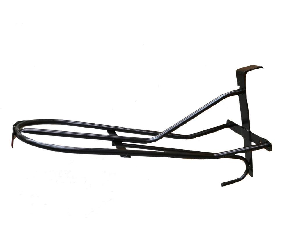STC Over the Rail Saddle Rack: Portable hanging saddle rack for convenient tack organization. Hang it at home, on fences, horse floats, or at shows. Provides ventilation for saddle pads and includes integrated hooks for bridles, breastplates, and girths. Shop now at Greg Grant Saddlery.