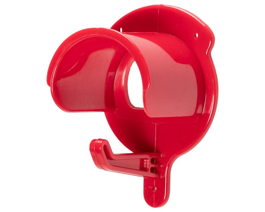 Bridle Bracket in Red Plastic - this light, handy bracket, perfect for hanging bridles so they keep their shape