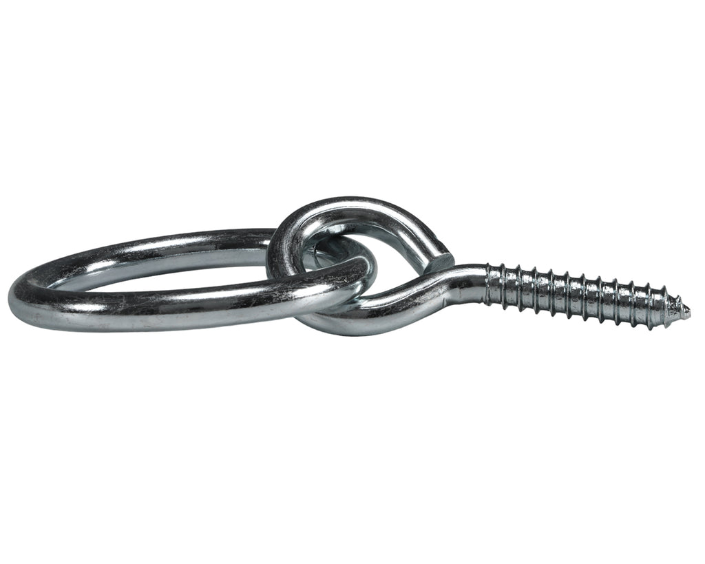 Hitching Ring w/Screw Eye - a great aid for tying up in the stable, paddock or barn