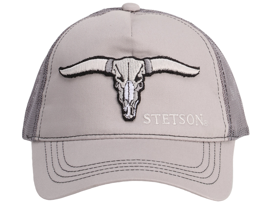 Stetson Buffalo Horns Trucker Cap - Grey