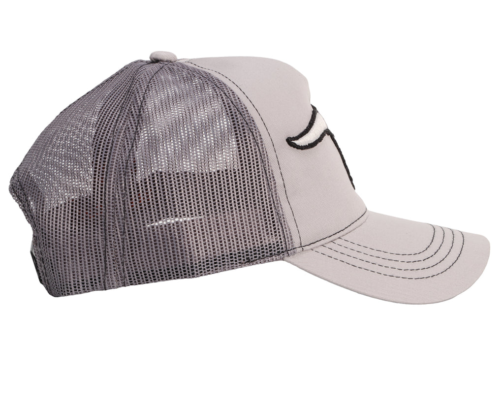 Stetson Buffalo Horns Trucker Cap - Grey