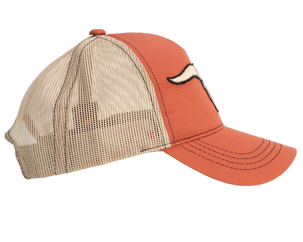 Stetson Buffalo Horns Trucker Cap - Orange