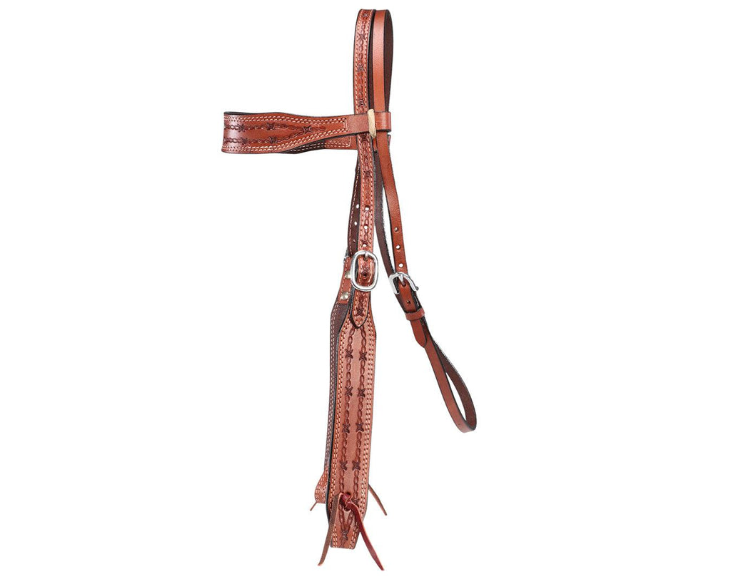 Texas-Tack Barbed Wire Headstall Tan