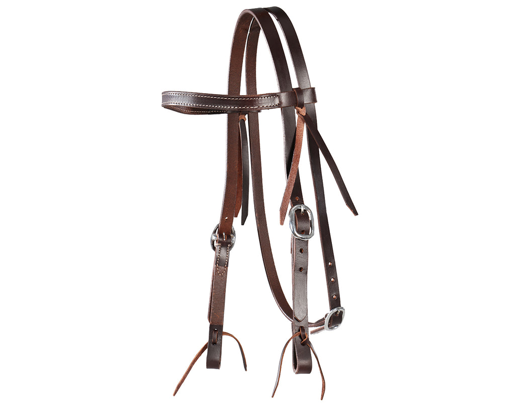 Texas-Tack Oiled Pull-Up Work Headstall Tan