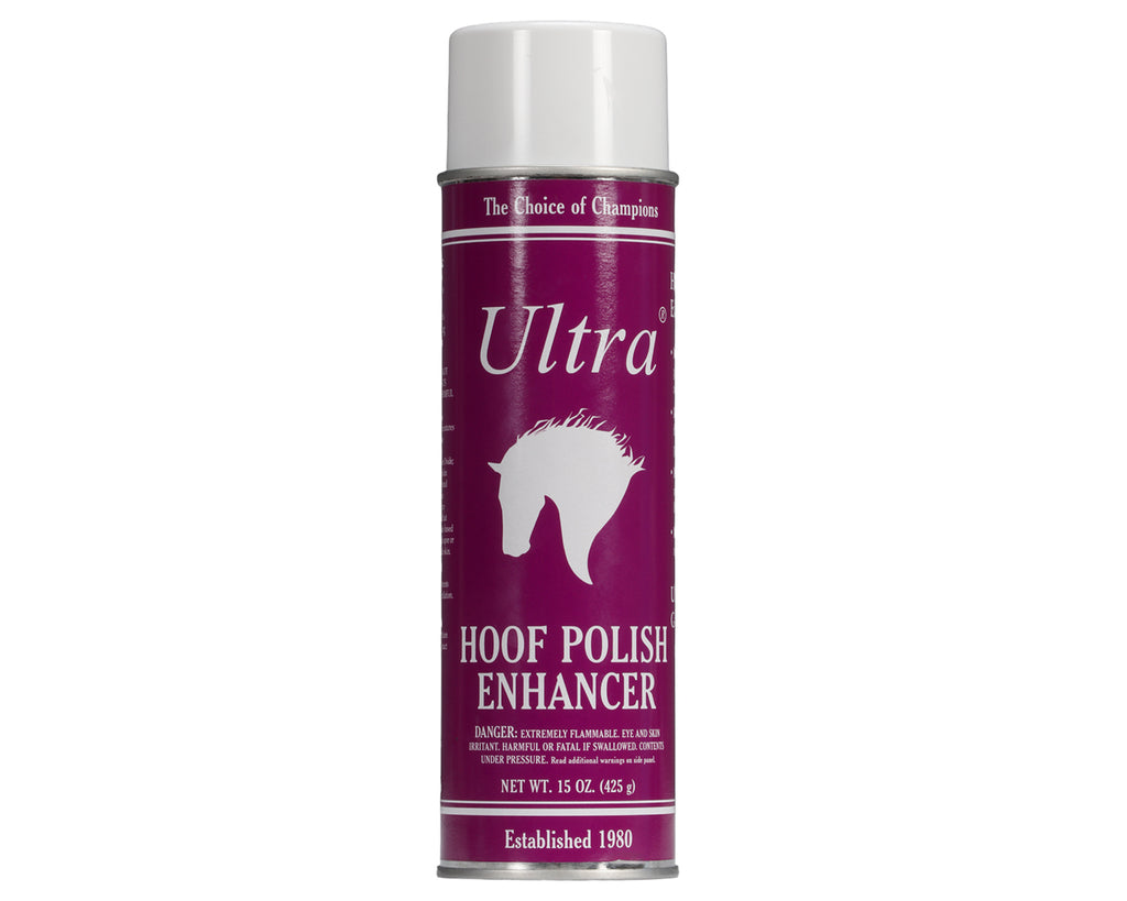 Ultra Hoof Polish Enhancer aerosol 425g for horses and ponies