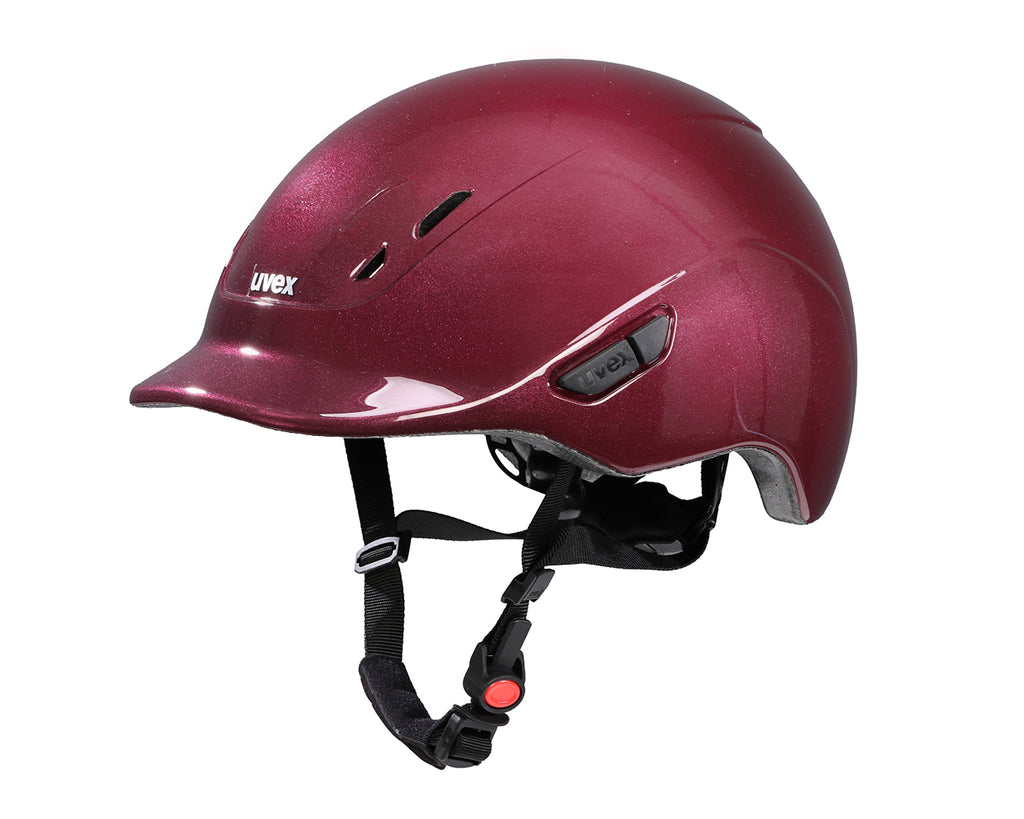 Uvex Kidoxx Riding Helmet - Shiny Burgundy
