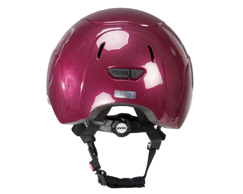 Uvex Kidoxx Riding Helmet - Shiny Burgundy