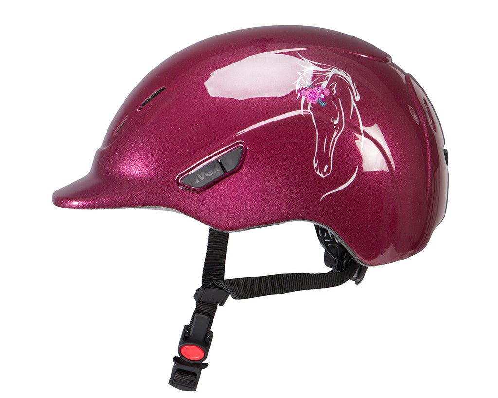Uvex Kidoxx Riding Helmet - Shiny Burgundy