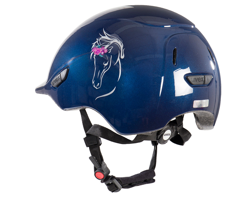 Uvex Kidoxx Riding Helmet - Shiny Navy