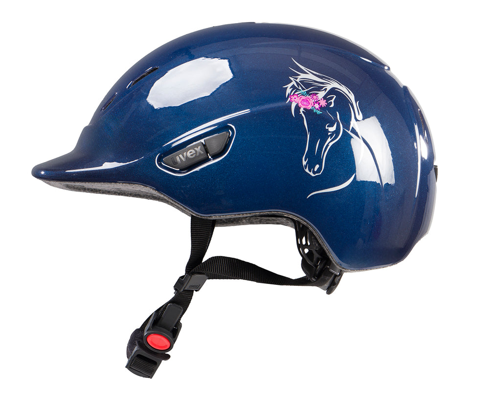 Uvex Kidoxx Riding Helmet - Shiny Navy