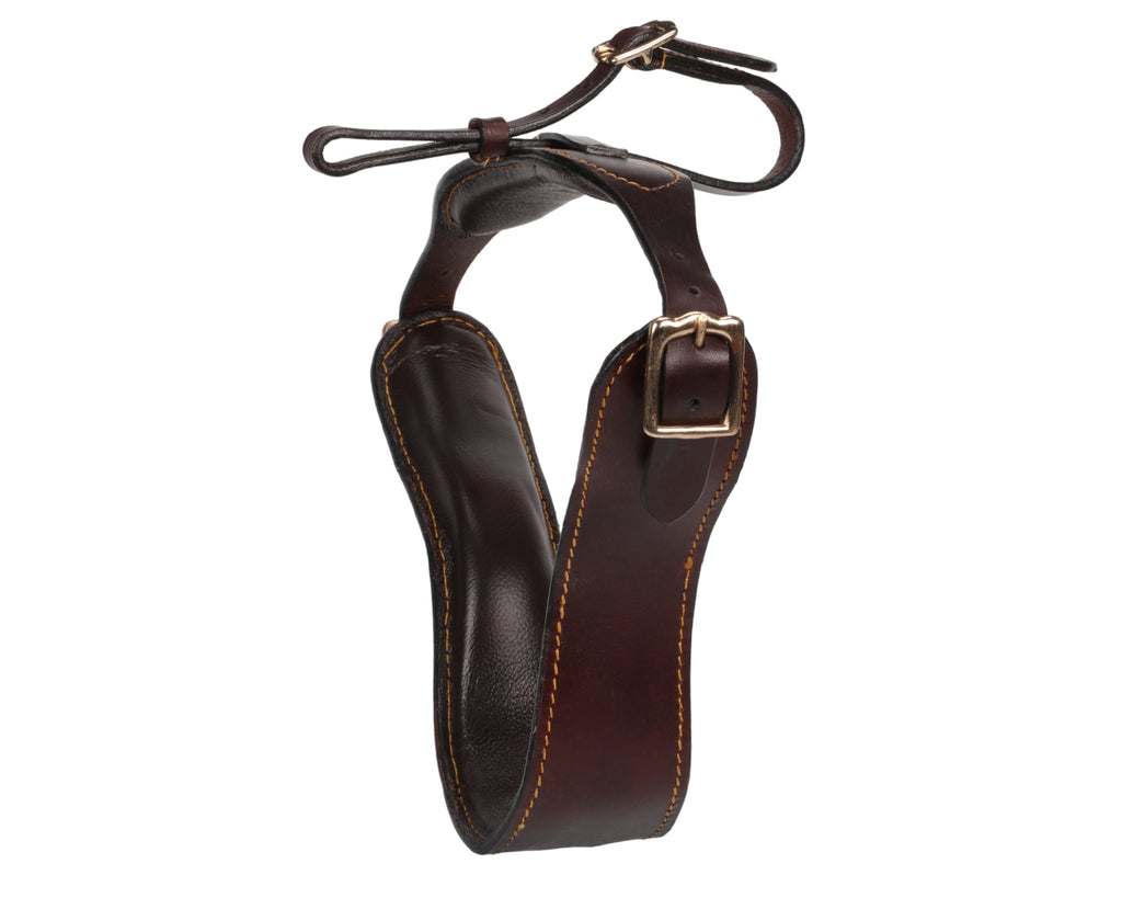 French Cribbing Strap is a close fitting leather strap to prevent horses from windsucking or cribbing