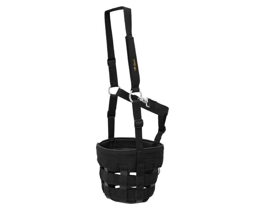 Grazing Muzzle - Strong nylon webbing with rubber base. Adjustable straps. Allows controlled grass intake. Cob Size.