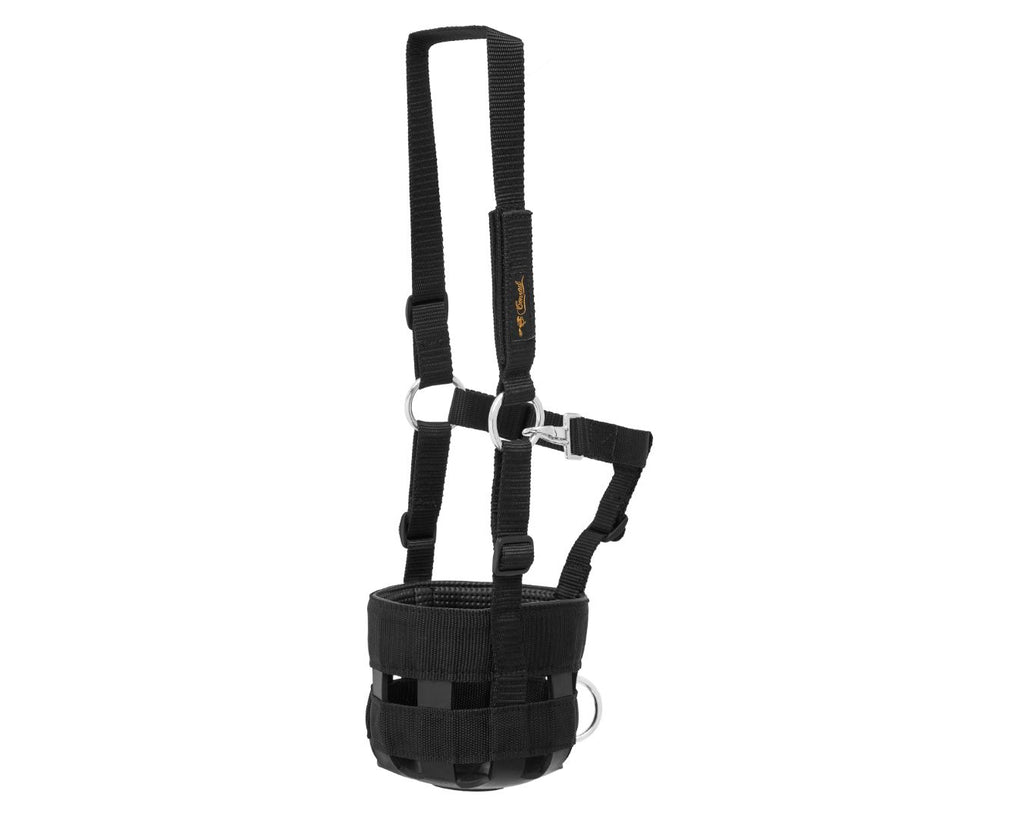 Grazing Muzzle - Strong nylon webbing with rubber base. Adjustable straps. Allows controlled grass intake. Mini Size.