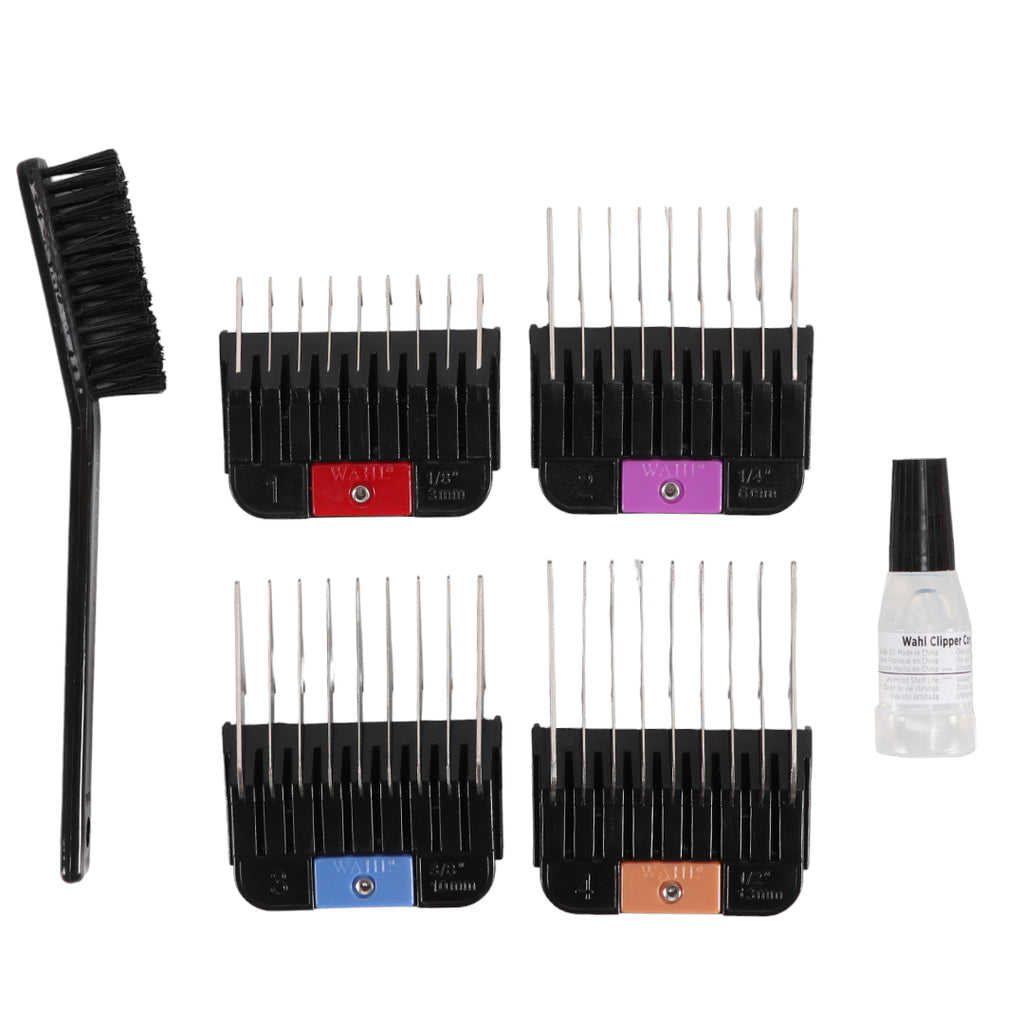 Wahl KM-2 Rotary Grooming Bundle for horses and ponies - showing clipper accessories & guide combs