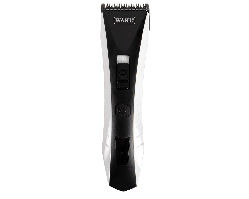 Wahl Lithium Power Cord/Cordless Dog Clipper - A grooming tool for medium-coated dogs. Features include lithium power with up to 4 hours of run time, LED indicator for battery life, detachable easy on/off blade for cleaning, and a 2-year warranty.