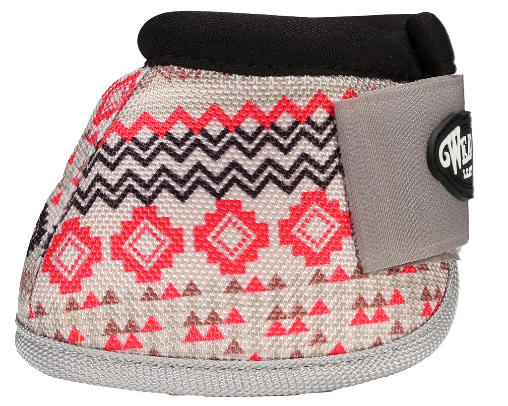 Weaver No Turn Bell Boots - Crimson Aztec