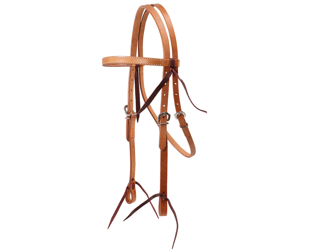 Weaver Turquoise Cross Browband Headstall - Russet