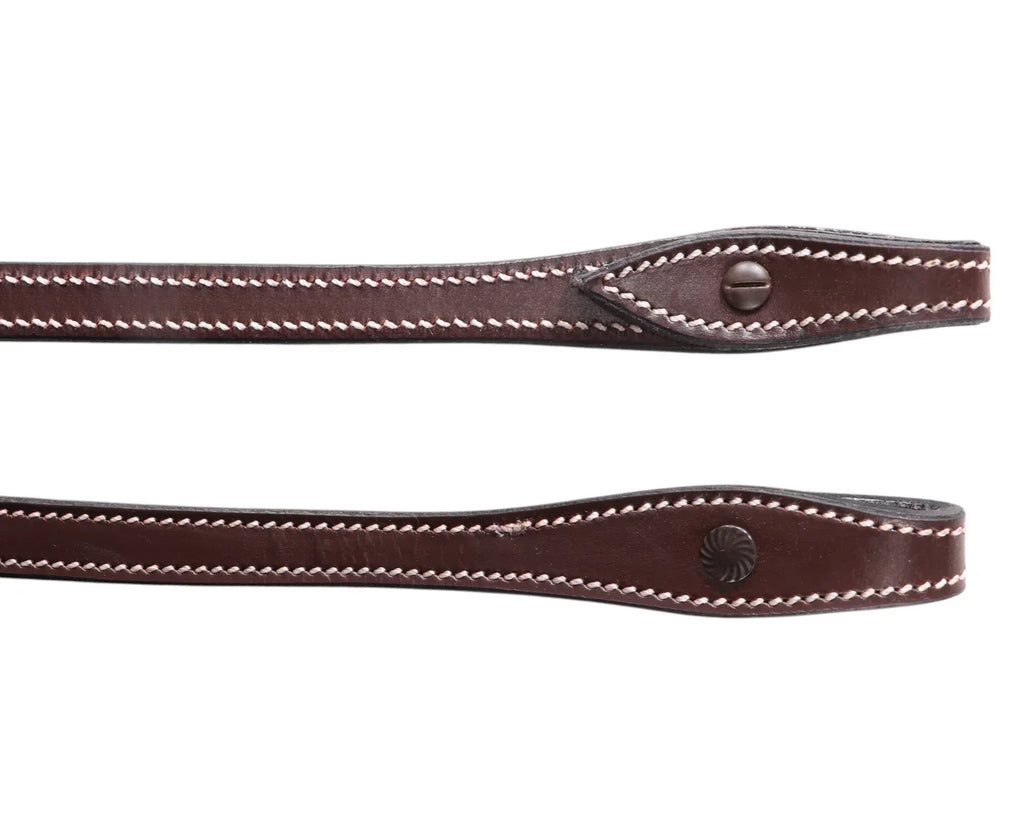 Texas-Tack Split Reins w/Plain Concho Ends
