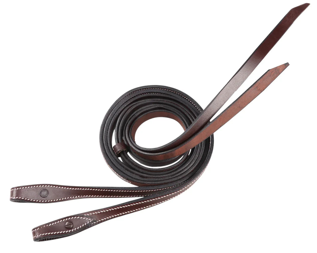 Texas-Tack Split Reins w/Plain Concho Ends