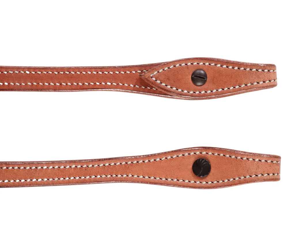 Texas-Tack Split Reins w/Plain Concho Ends