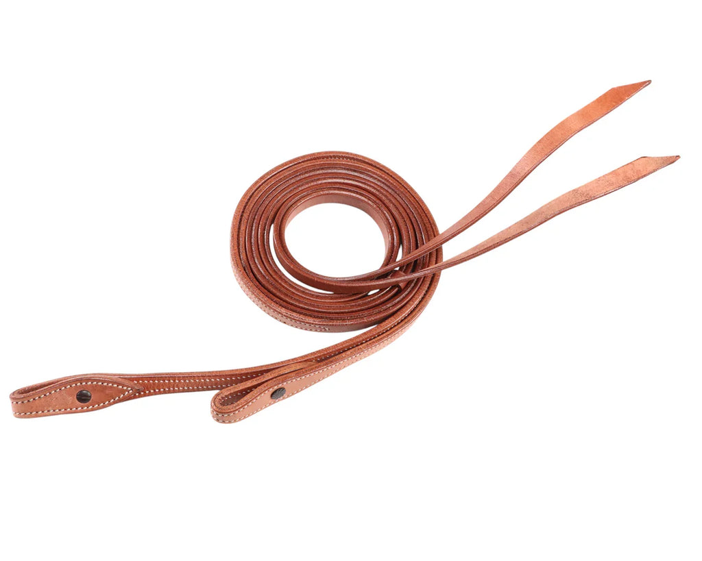 Texas-Tack Split Reins w/Plain Concho Ends