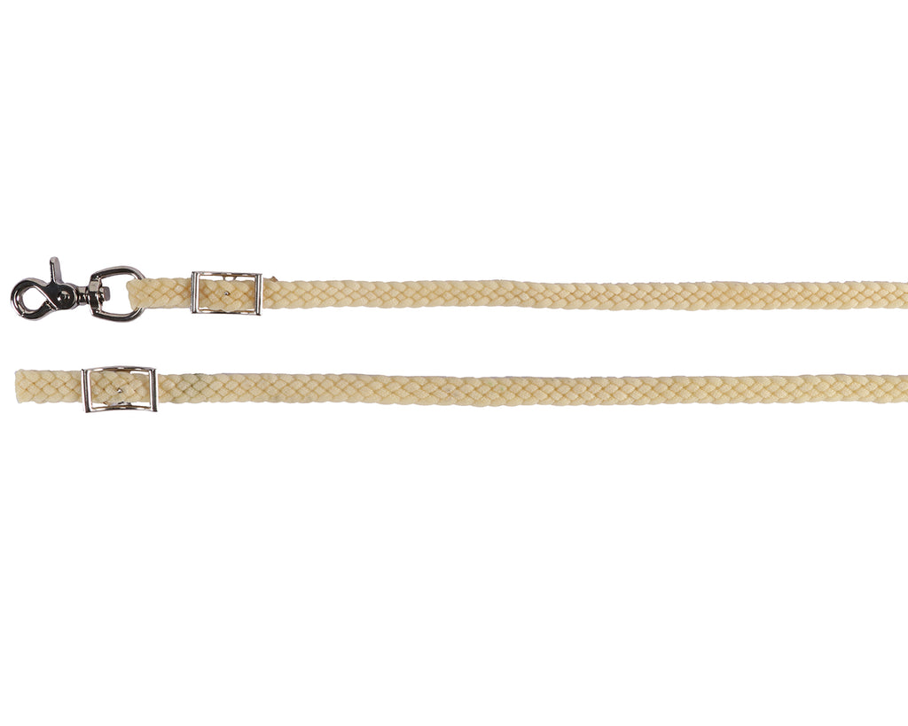 Waxed Roping Rein - High-quality 1/2 inch wide waxed braided nylon roping rein, 20 feet long. Shop at Greg Grant Saddlery for top-notch equestrian essentials.