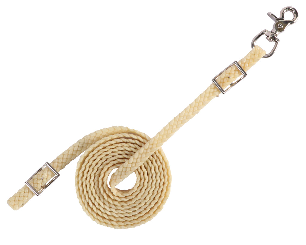 Waxed Roping Rein - High-quality 1/2 inch wide waxed braided nylon roping rein, 20 feet long. Shop at Greg Grant Saddlery for top-notch equestrian essentials.