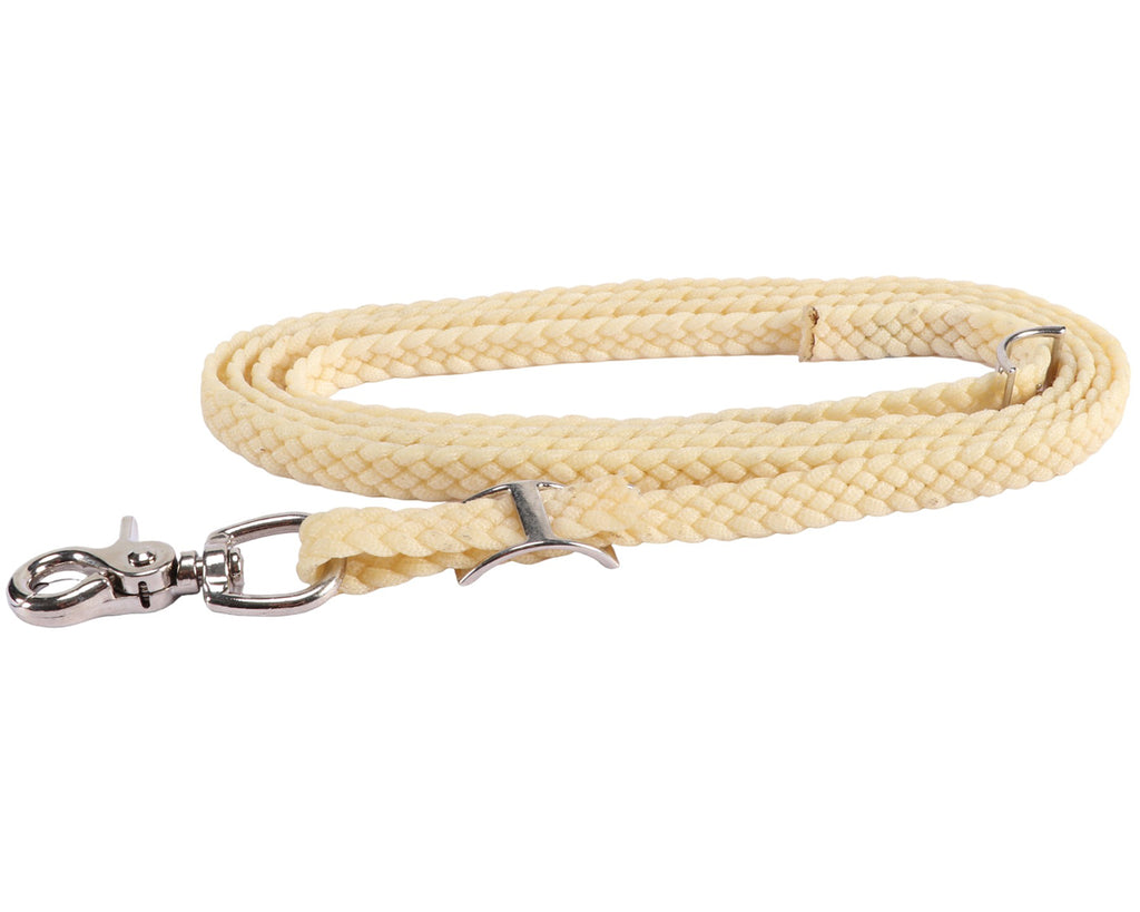 Waxed Roping Rein - High-quality 1/2 inch wide waxed braided nylon roping rein, 20 feet long. Shop at Greg Grant Saddlery for top-notch equestrian essentials.