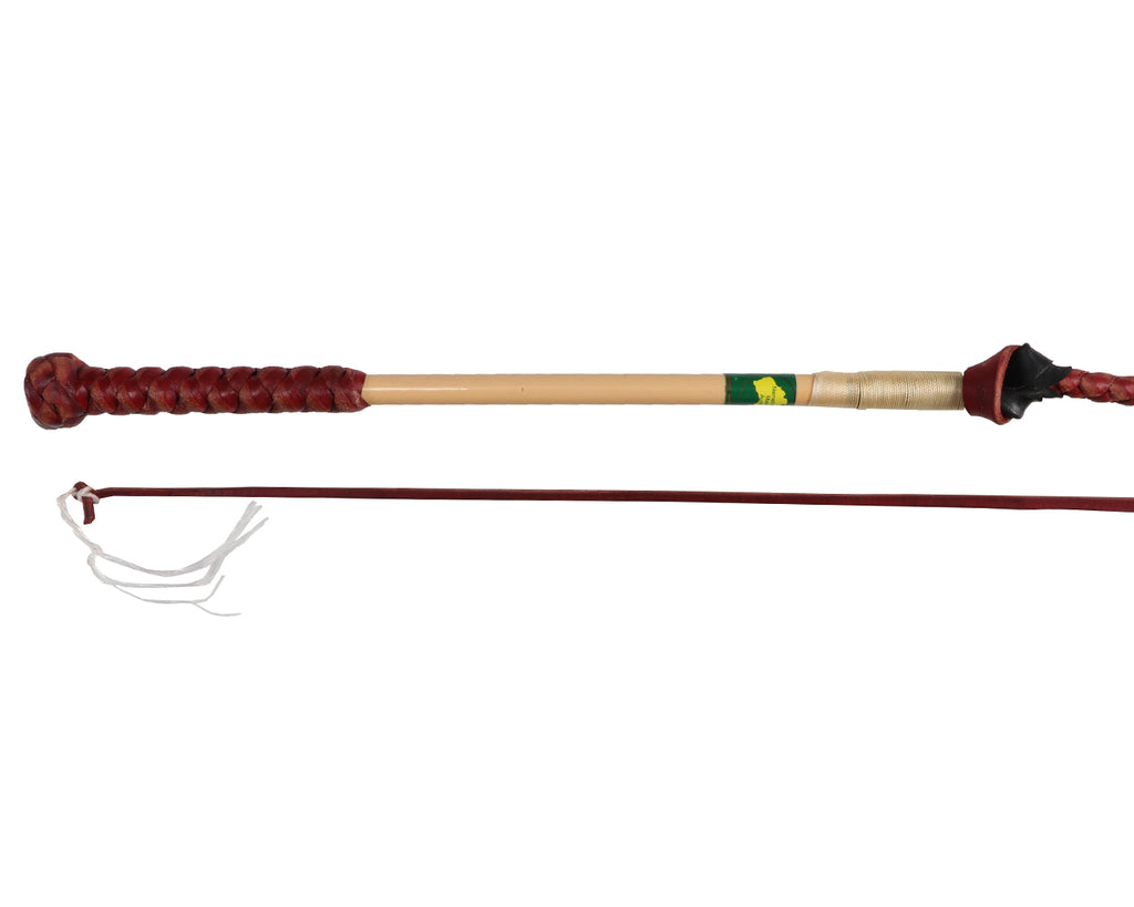 Nemeth Redhide Stockwhip - 4 Plait crafted in Australia from Australian Redhide and Kangaroo Hide Leather