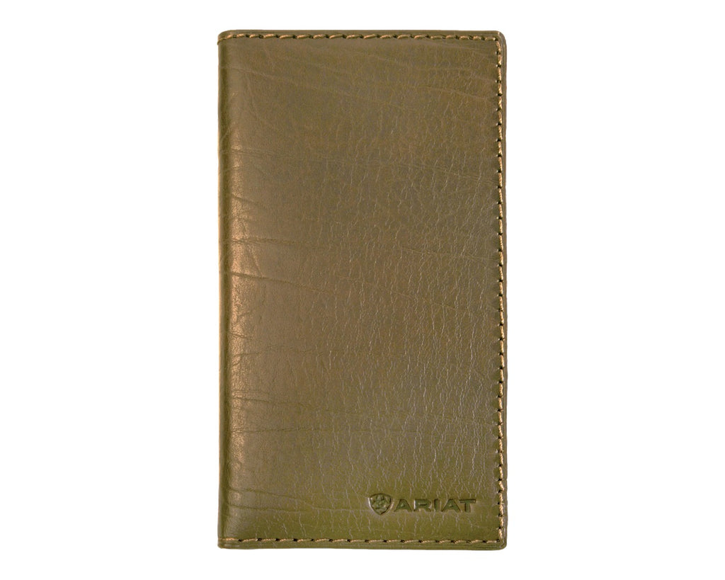 Ariat Rodeo Wallet in full Dark Brown Leather with an Embossed Ariat Logo
