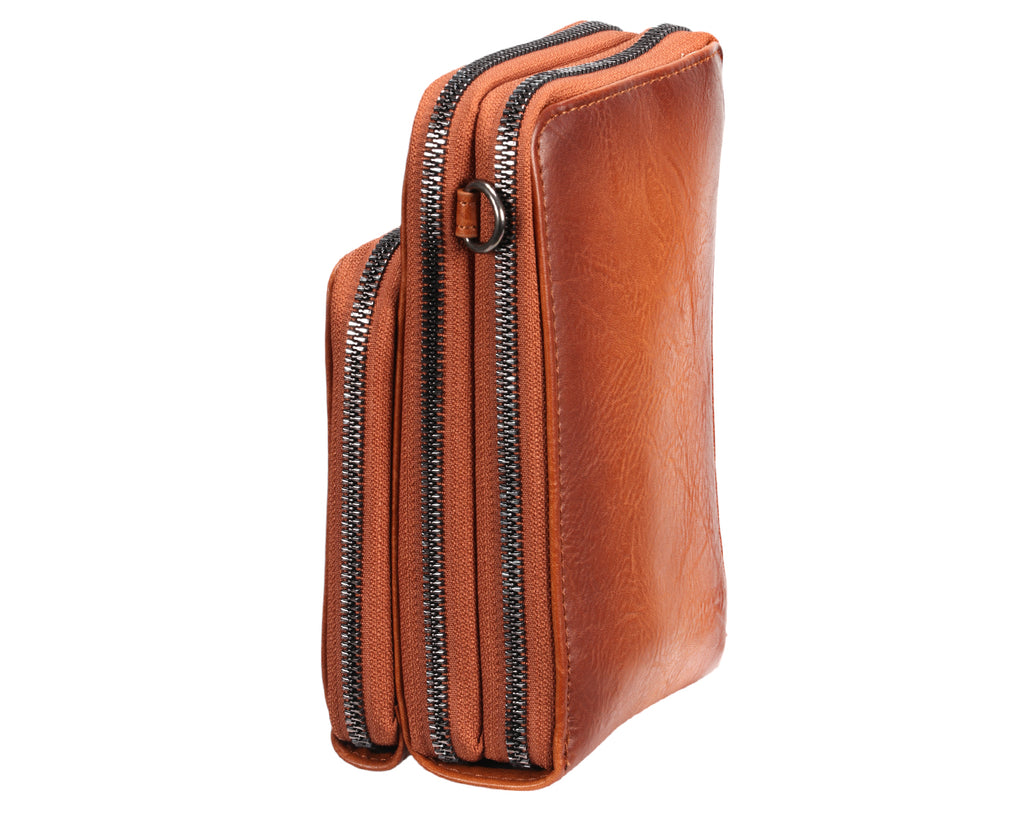 Wrangler Phone Wallet & Coin Purse Set - Tan
