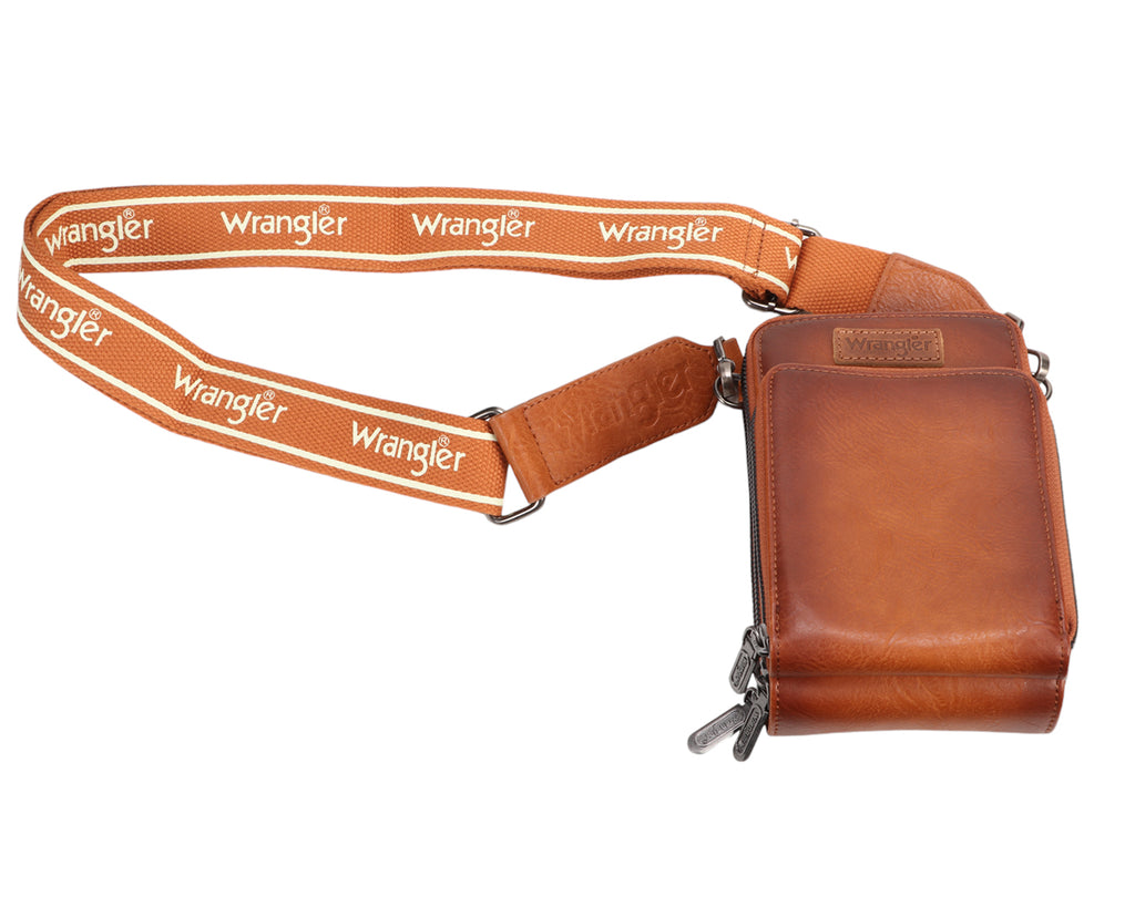 Wrangler Phone Wallet & Coin Purse Set - Tan