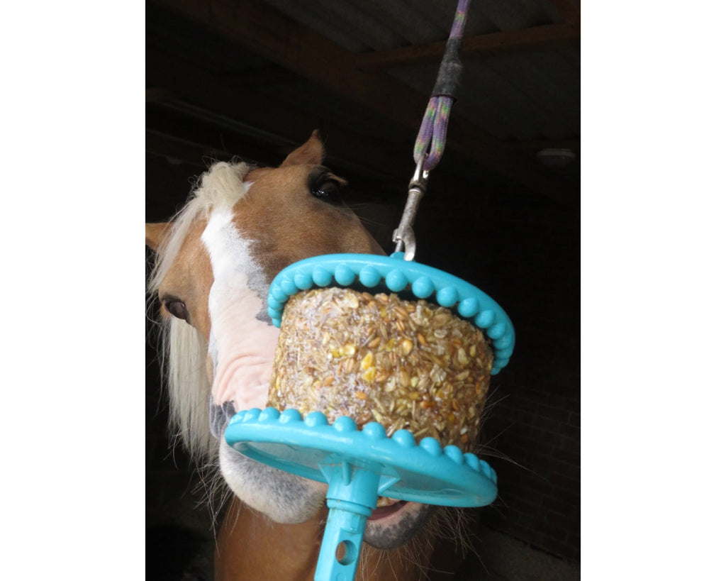 Likit Granola Horse Treat: Tasty berry-flavored lick with corn, grain, barley, and oat flakes. Designed for use with Likit Toys. 550g treat size. Mixed berry flavour